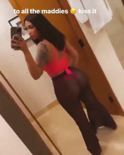 Bending over fat ass