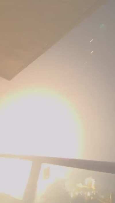 Shockwave from an Iranian missile strike on Downtown Tel Aviv during the Twelve-Day War.