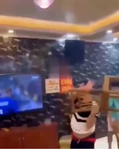 French fans smashing their tv after their loss to Switzerland