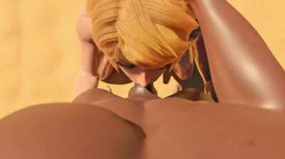 Shiny Link sucks a shiny dick - art by altrix3d