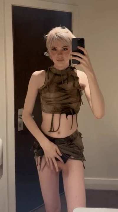 On your knees, in front of me.