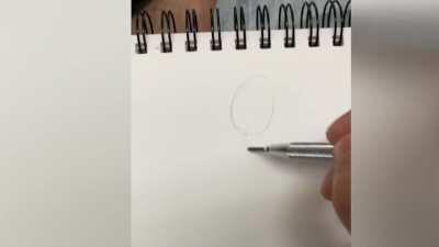 Making drawings of strangers in the train