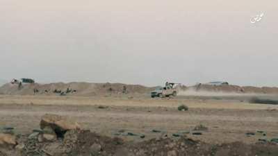 ISIS fighter barely survived tank shell land near him