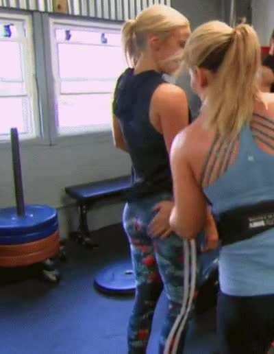 Nattie gives Lana's ass a smack