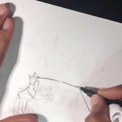 The Goodbye and good riddance album cover being originally made back in May 2018 by @majinboof on ig.