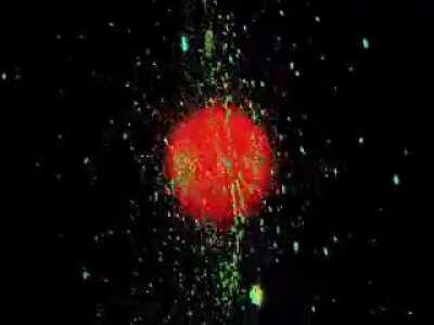 Simulation of the Earth colliding with a Mars sized planet