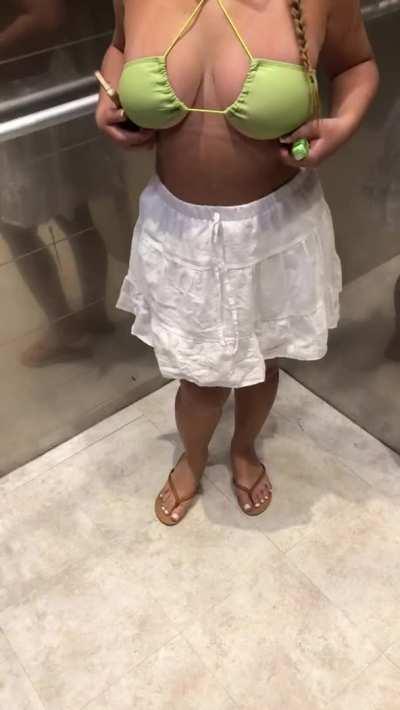 I hope someone walks in the elevator