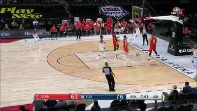 [Highlight] Dame throws it ahead to KD, who hits Zach Lavine for the alley oop!