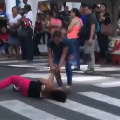 So drunk she falls on her friend head and knocks her out