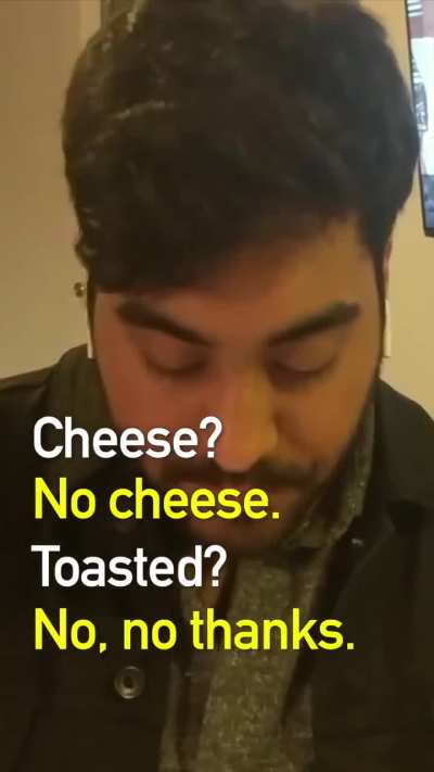 Making a sandwich HIS favourite way!