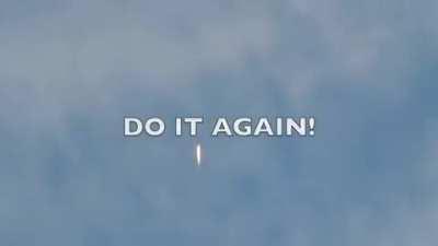 This is what happens when a rocket exceeds the speed of sound while at the same time passing through ice crystals in a cirrus cloud