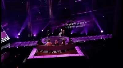 This woman admits to have been cheating on her husband while sitting right in front of him, she then proceeds to get the following question wrong and loses all her money. [more info in comments]