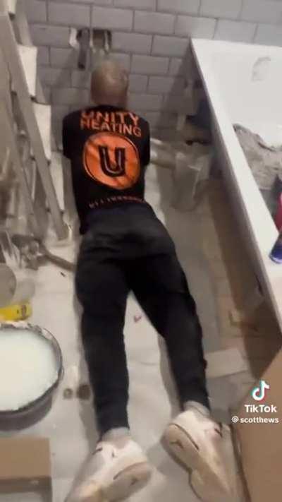 He thought he was working alone.