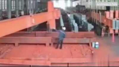 Crane Accidentally Drops Heavy Load