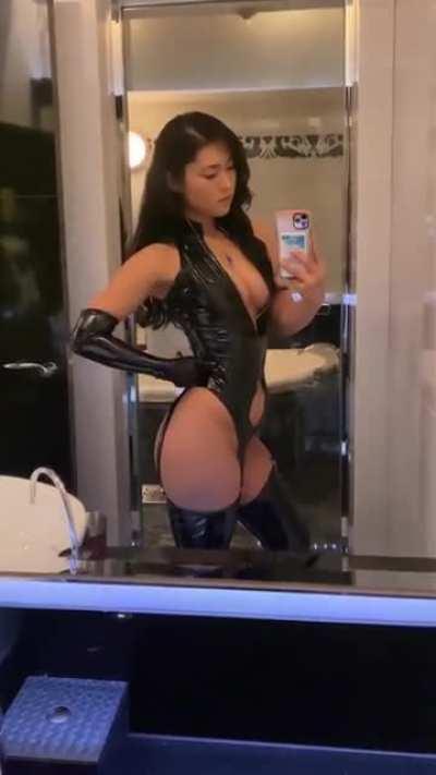 Japanese leather selfie