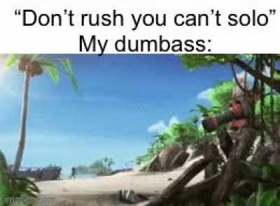 My dumbass rushing loot island knowing damn well my squad is still grabbing lightsabers