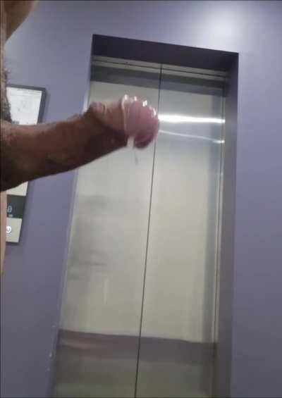 Just waiting for the elevator...