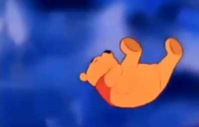 Winnie the pooh vibing to fragments of time