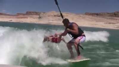 Dad with the quick grab