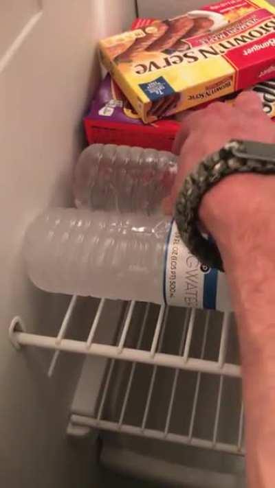 Water to ice transformation