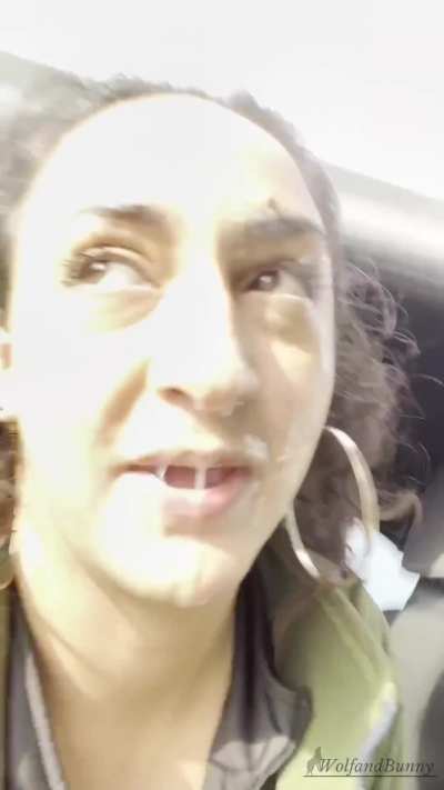 Love exploring the city with cum on my face