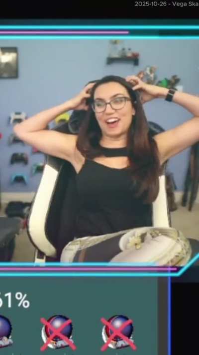 Trisha's printed leather straps on leggins