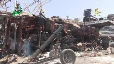 A compilation of FSA artillery barrages on regime positions in Southern Aleppo. 2nd of August, 2016