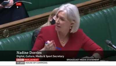 Culture Secretary Nadine Dorries says she was 