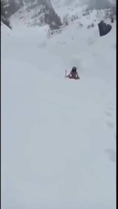 A yogi is found by the Indian army in the Himalayas deep in meditation, wearing practially nothing in the sitting lotus position, stared at by wolves