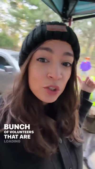 AOC delivered more than 1600 turkeys to her community for Thanksgiving.