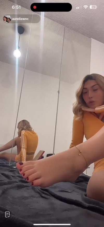 More French girl feet from TikTok live 