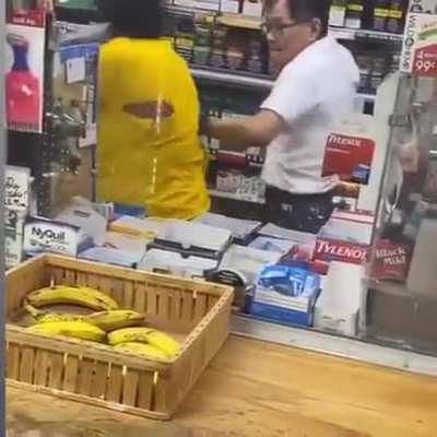 Shouldn't have tried to fight a cashier