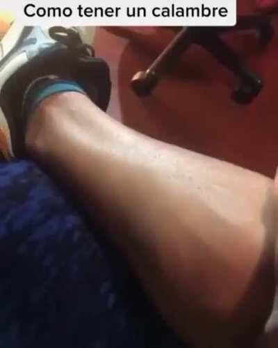 Self induced muscle cramp.