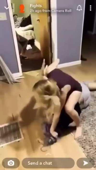 Feisty Lil' Blonde Beats Ass