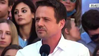 [wideo] Reakcja na wyborców PiS na wiecu Trzaskowskiego.