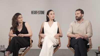 Heart of Stone interview: Alia's body language and posture is so awkward and off putting here