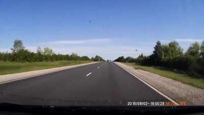 The infamous Hyundai Solaris crash that occurred in Russia, 2.8.2015.