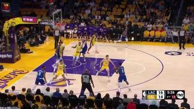 [Highlight] John Wall looking loose as he makes his first basket as a LA Clipper