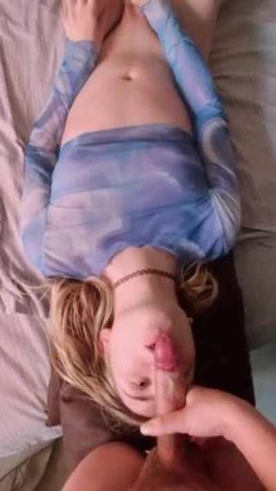 I love my girlfriend's cum so much! It always make me cum a lot