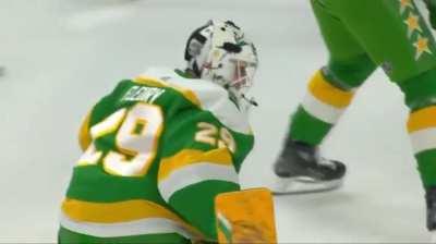 Despite threats from the NHL, Fleury wears Native American mask