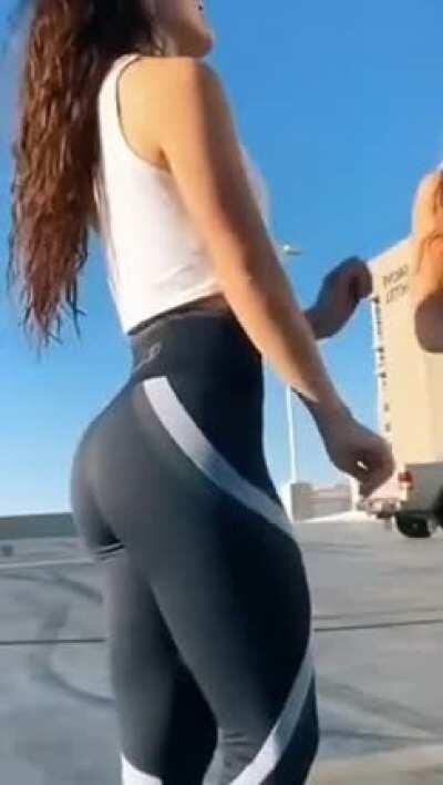 in yoga pants