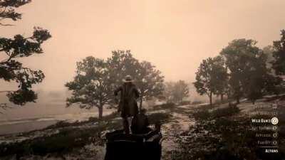 Apparently, NPCs don't care if you just have a little boogie session on their cart. You heard it here first, folks: Mobile dance platforms are the newest addition to RDO.