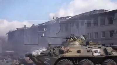 from telegram intel Slava z shows russian perspective, russians escorting babushka from battle area then btr 82 comes rushing forward.