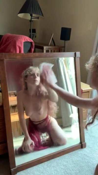 Can’t have a dirty mirror, can we?