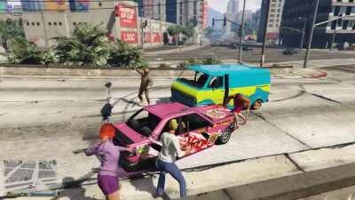 I was just trying to drift when the Mystery Incorporated gang decided I was Old Man Jenkins under the mask...