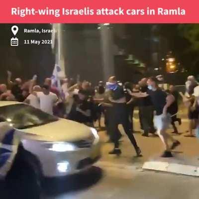 Palestinian cars targeted and attacked in Ramla