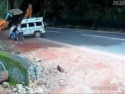 Dude almost become meat crayon