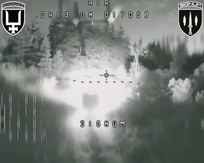 Ukrainian FPV drone attacks during night time on Russian vehicles and infantry at Lyman front, posted by SIGNUM Battalion