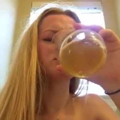 Attempting to drink expired apple juice and then throwing up