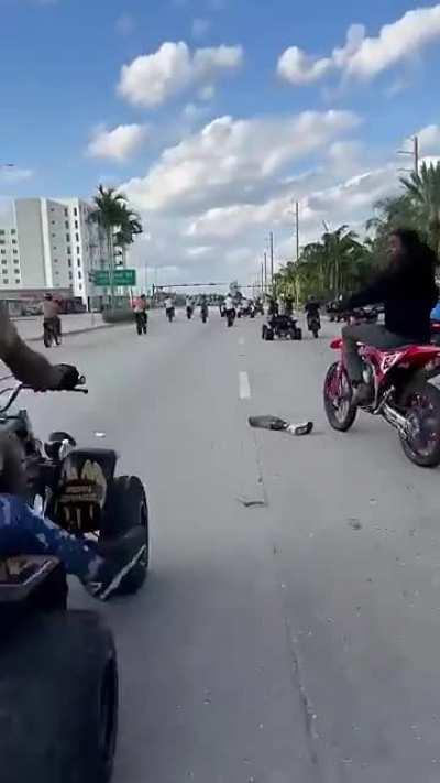 Biker loses body part